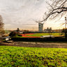 beautiful dawn in Milan