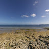 The rocky shoreline