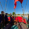 Frigate Shtandart - Flag raising