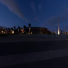 Shiosai Park in Kobe Port Island around Dusk