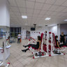 Girls train legs in the gym Aurora