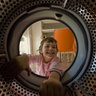 Inside a washing machine