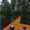 small bridge in a lake