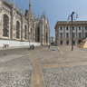 Piazza Duomo in front of Palazzo Reale and Arengario