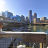 Majestic Boston Skyline viewed from the Fort Point Channel