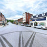 Downtown Camden Maine with Peace Sign