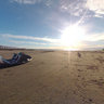 Kitesurfing at Trabucador Spot